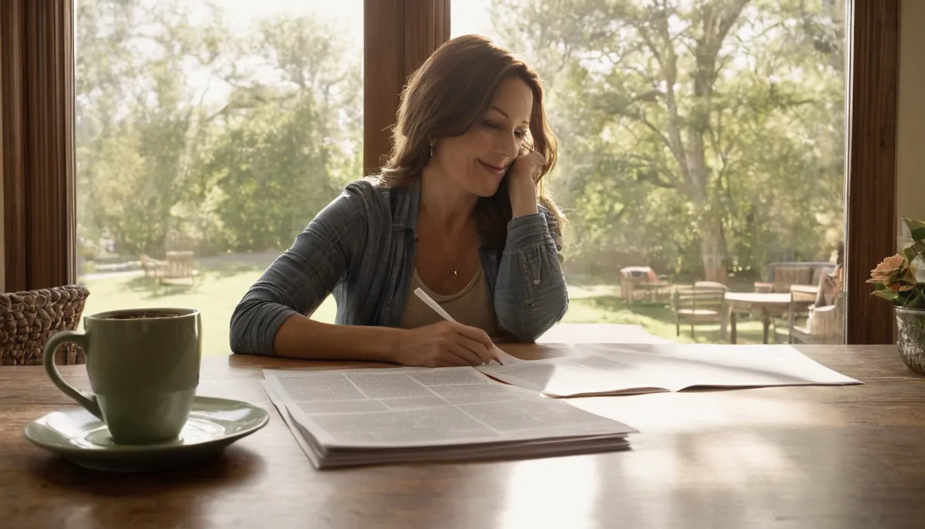 A homeowner reviewing a written pest control quote at the kitchen table